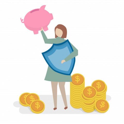 Illustration of financial insurance concept Illustration of financial insurance concept